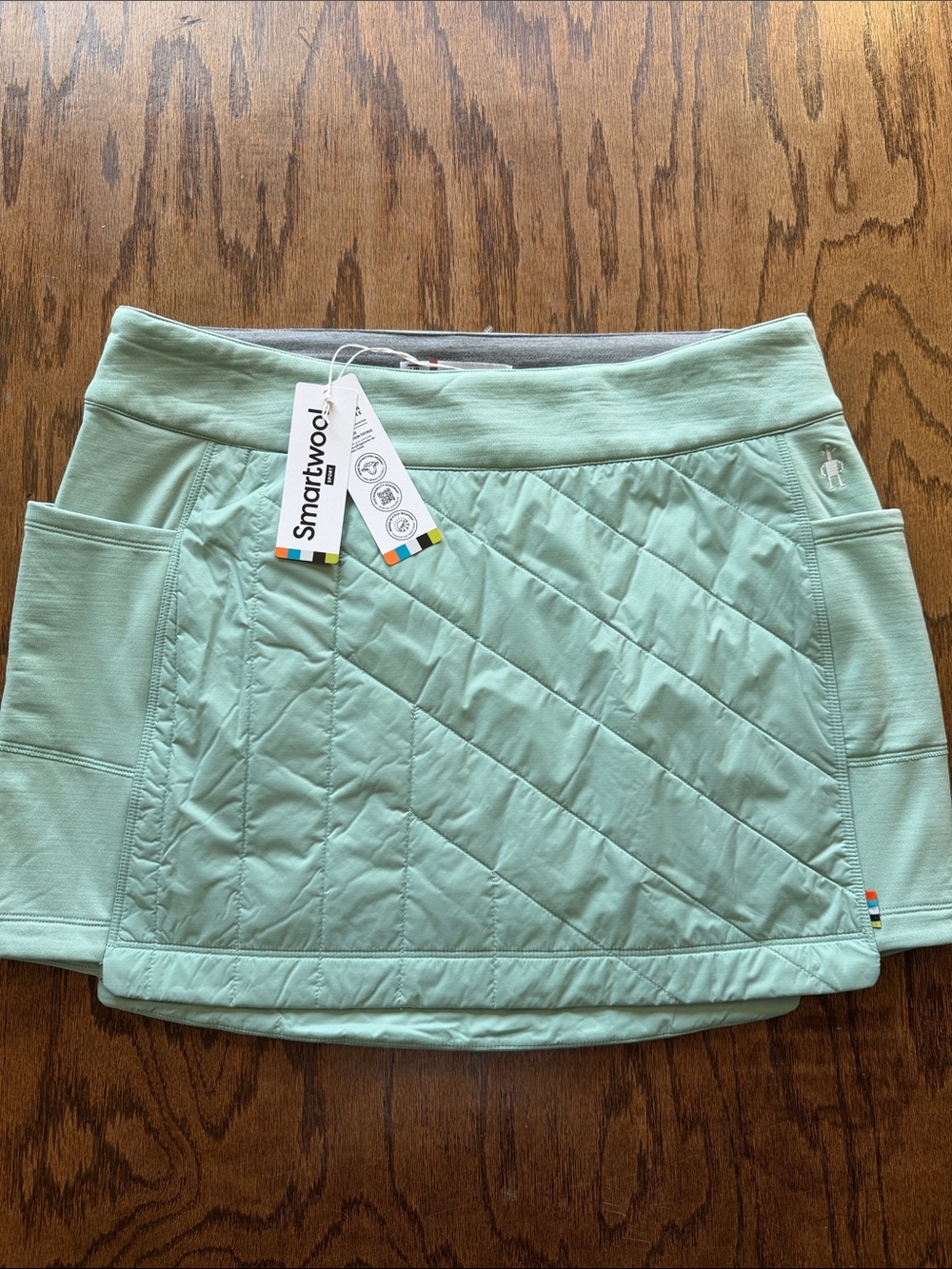 Smartwool Mint Quilted Mini Skirt with Side Pockets